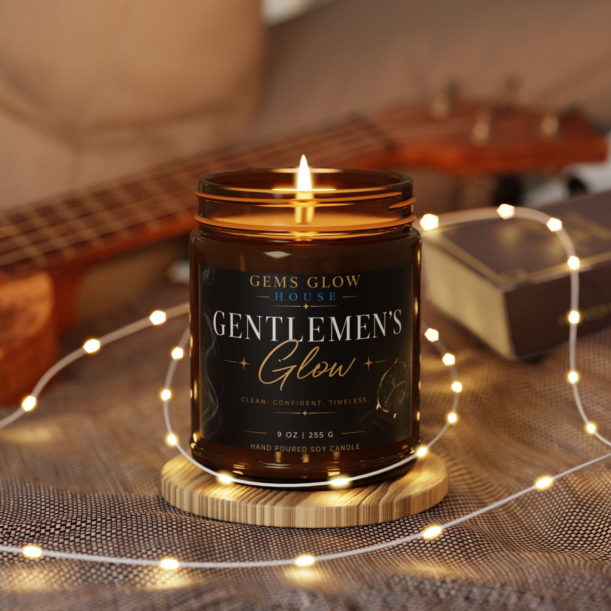 Gentlemen’s Glow Candle (Amber Jar)
