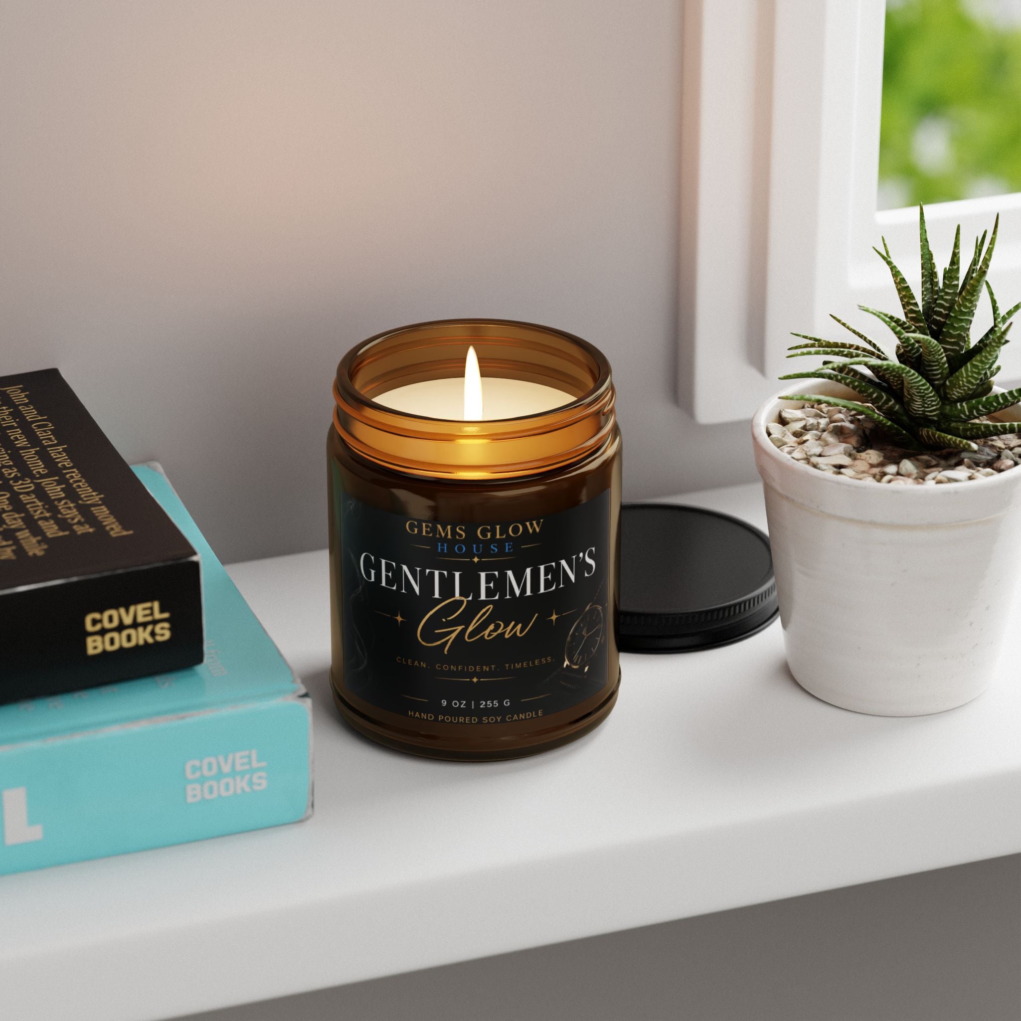 Gentlemen’s Glow Candle (Amber Jar)